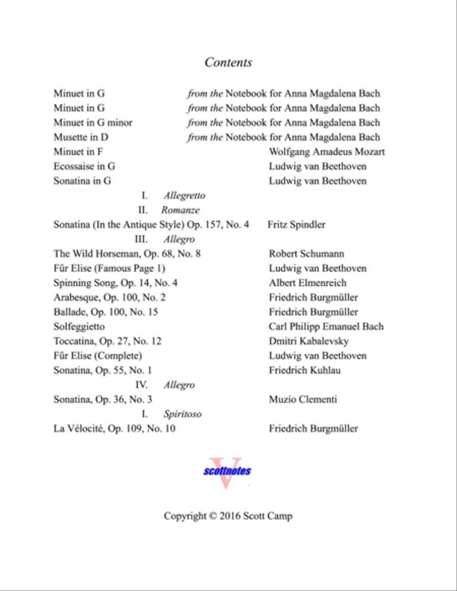 Classical Piano Literature (with Piano Fingering) Piano Accompaniment scores gallery preview page 2