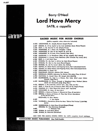 Book cover for Lord Have Mercy A Cappella