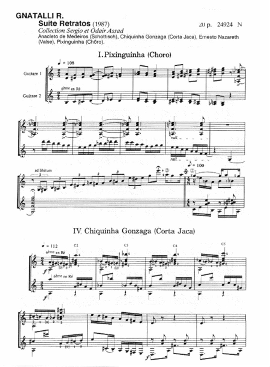 Suite Retratos Acoustic Guitar scores gallery preview page 2