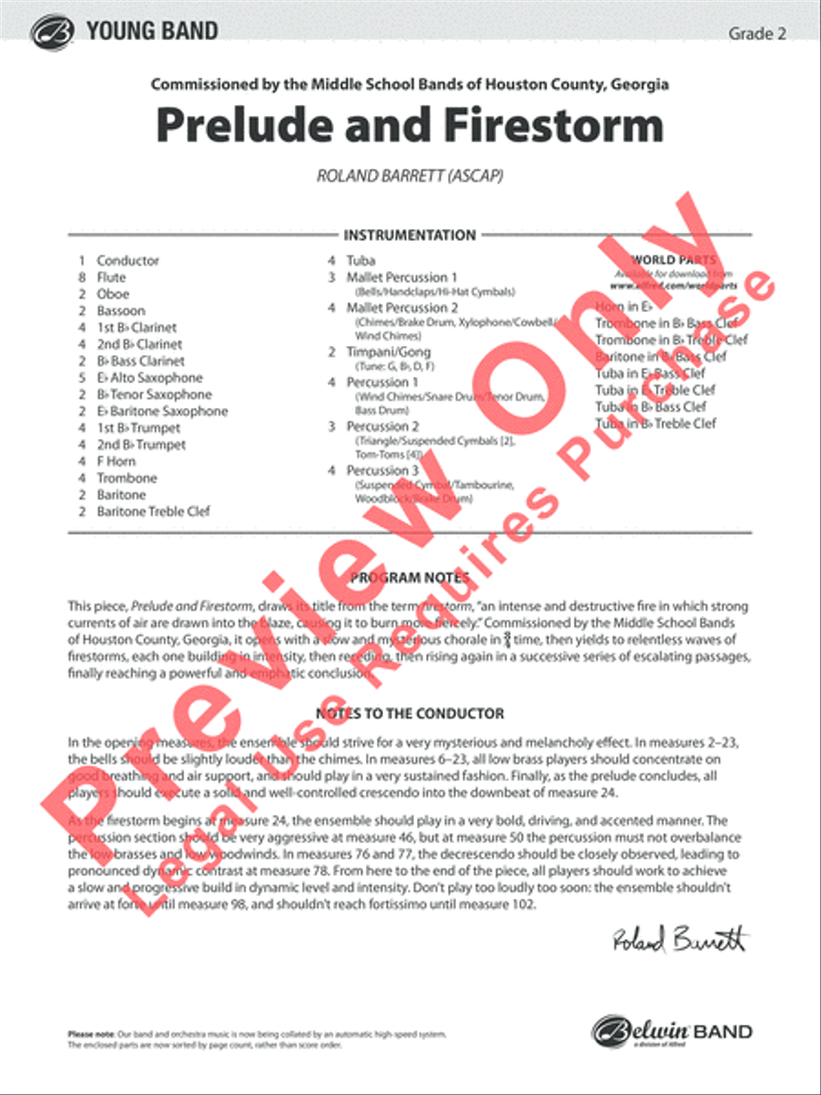 Prelude and Firestorm Concert Band scores gallery preview page 2