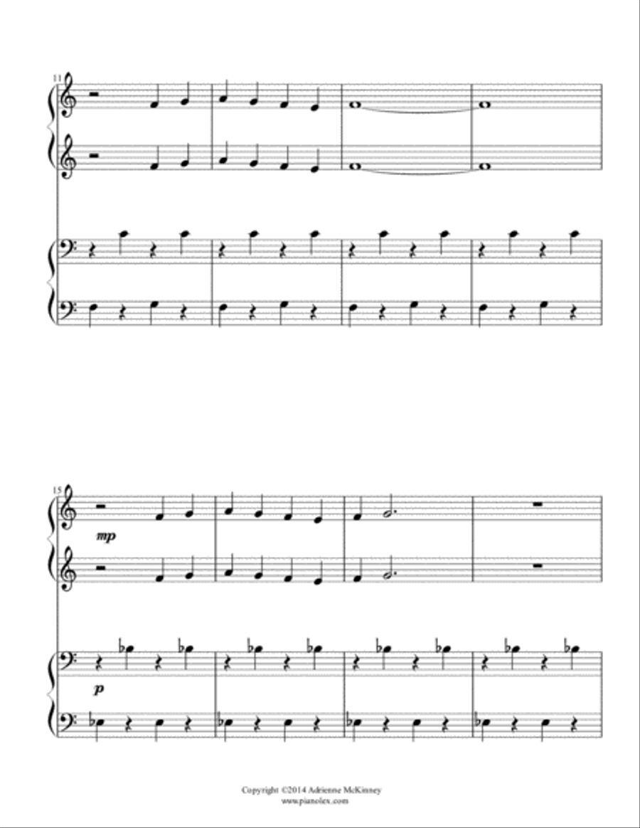 Chocolate Cupcake Machine - duet (with individual parts) Easy Piano scores gallery preview page 4