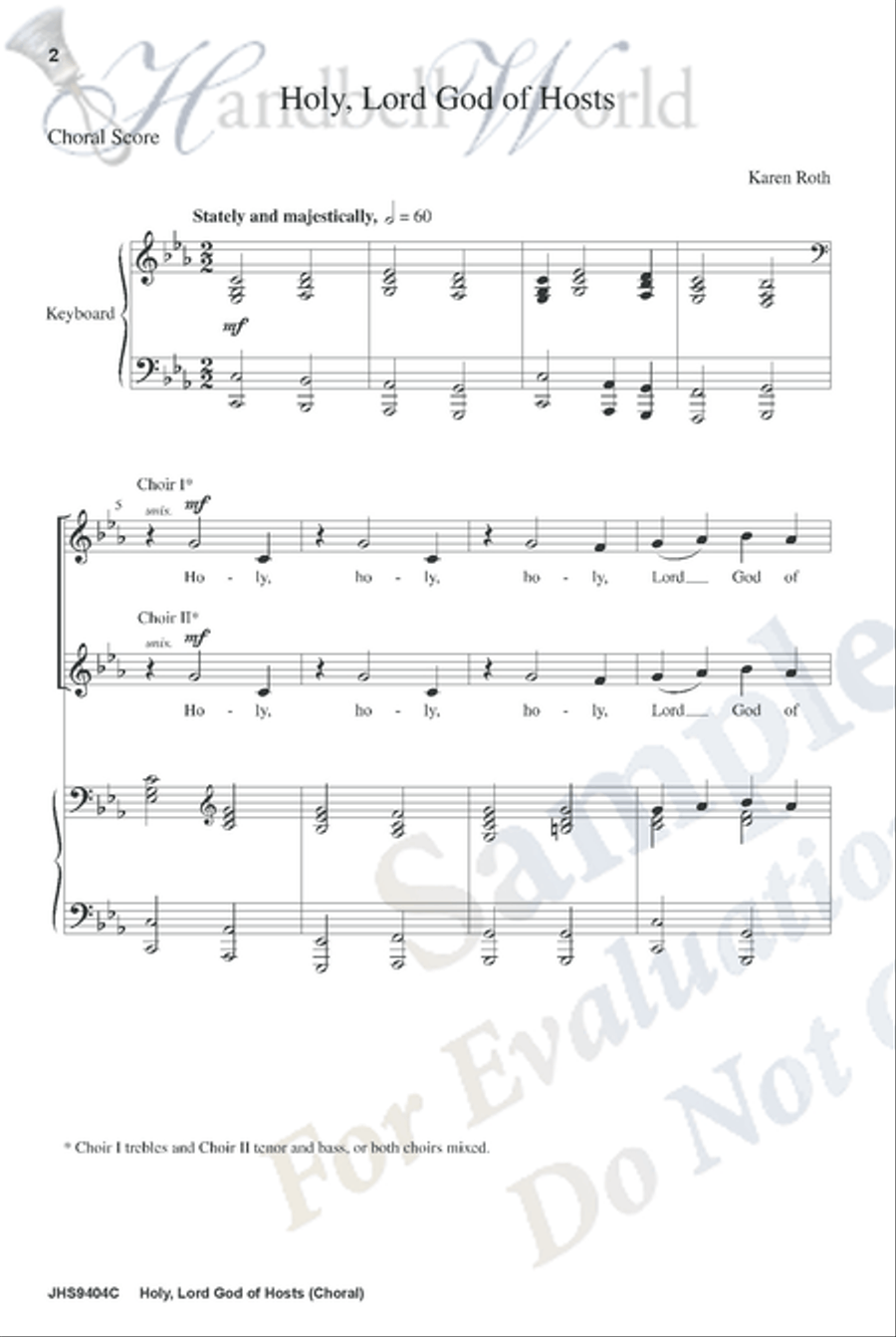 Holy Lord God of Hosts 5-Octaves scores gallery preview page 2