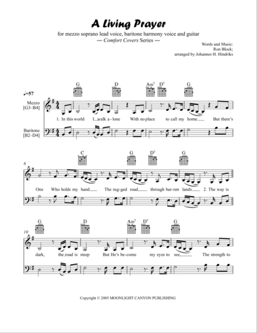A Living Prayer Piano scores gallery preview page 2