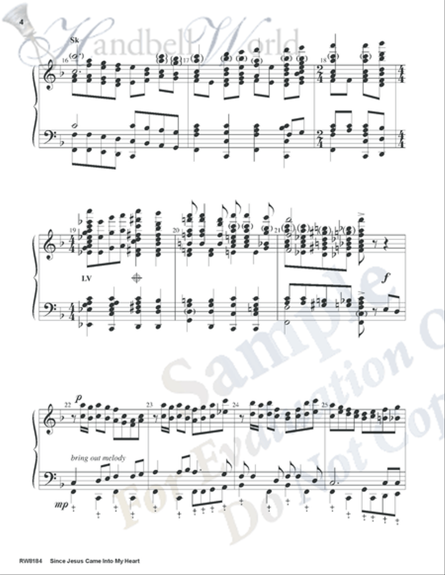 Since Jesus Came Into My Heart 5-Octaves scores gallery preview page 3