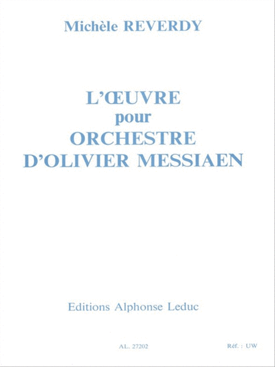L'oeuvre Pour Orchestre D'olivier Messiaen (book) Collection / Songbook scores gallery preview page 1