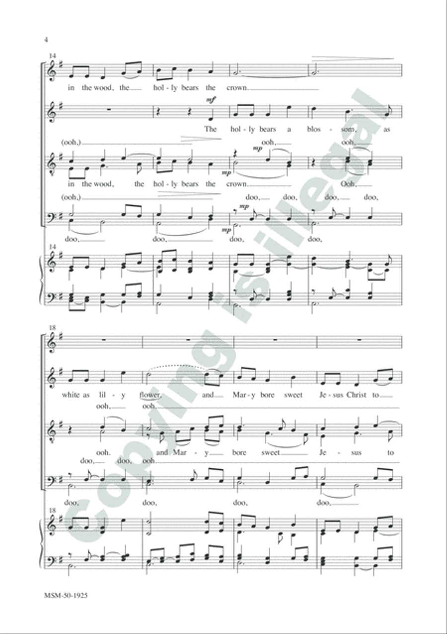 The Holly and the Ivy Divisi scores gallery preview page 4
