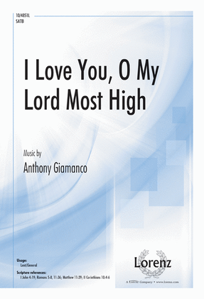 Book cover for I Love You, O My Lord Most High