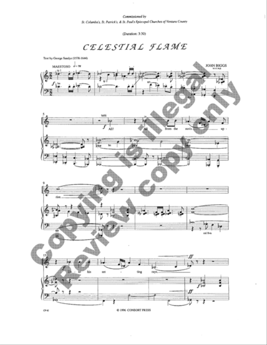 Celestial Flame (Full/Choral Score)