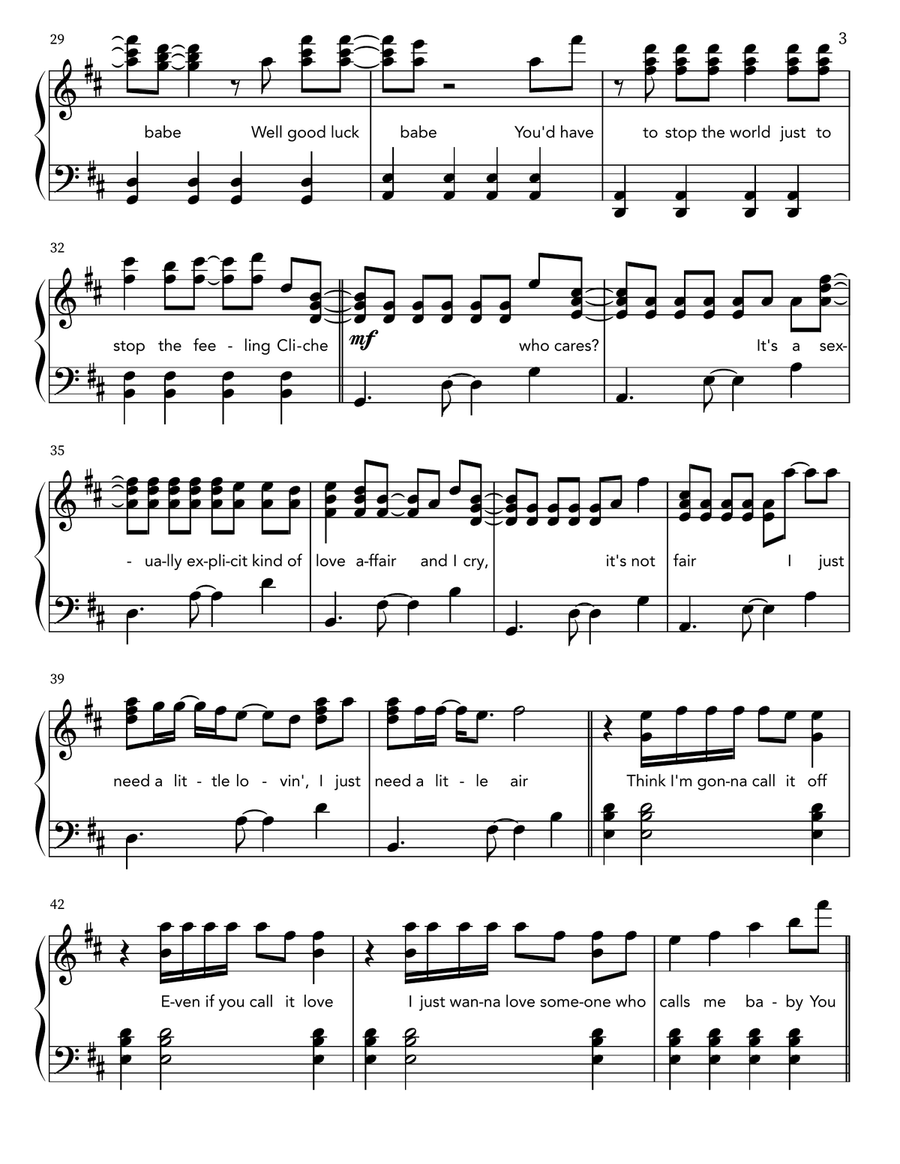 Good Luck, Babe! Piano scores gallery preview page 3