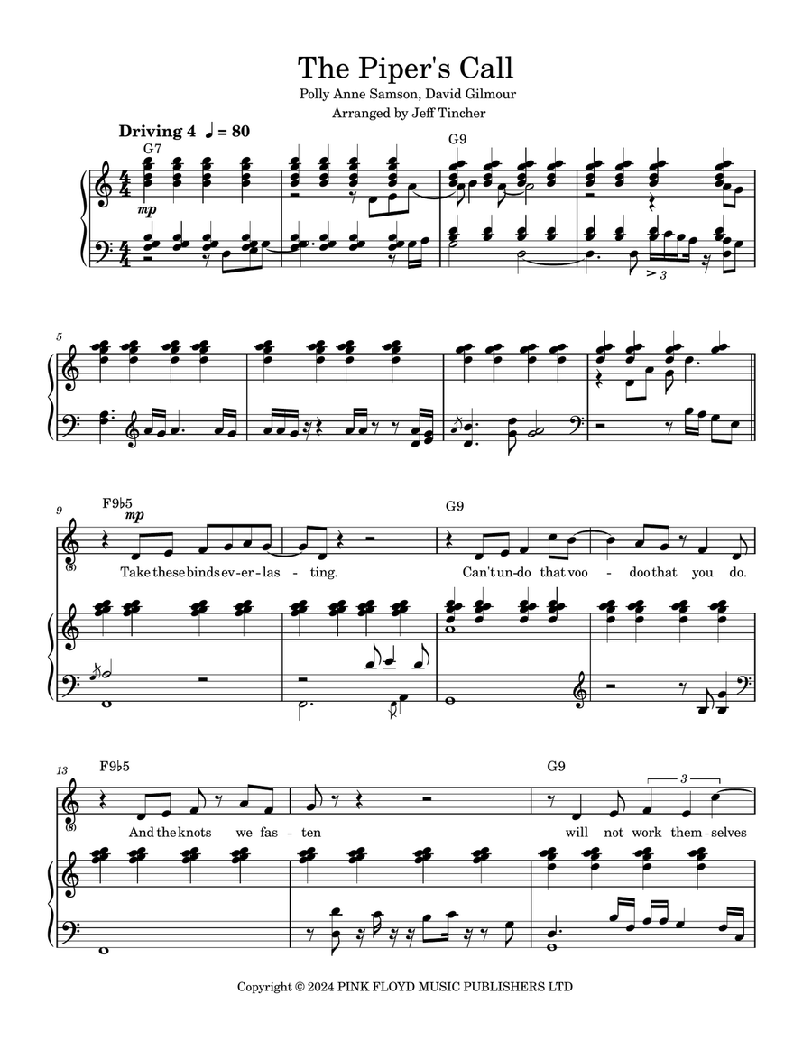 The Piper's Call Piano, Vocal scores gallery preview page 2