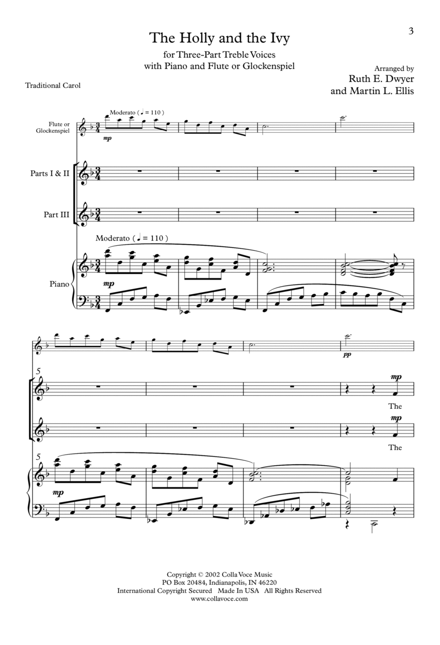 The Holly And The Ivy SSA scores gallery preview page 1