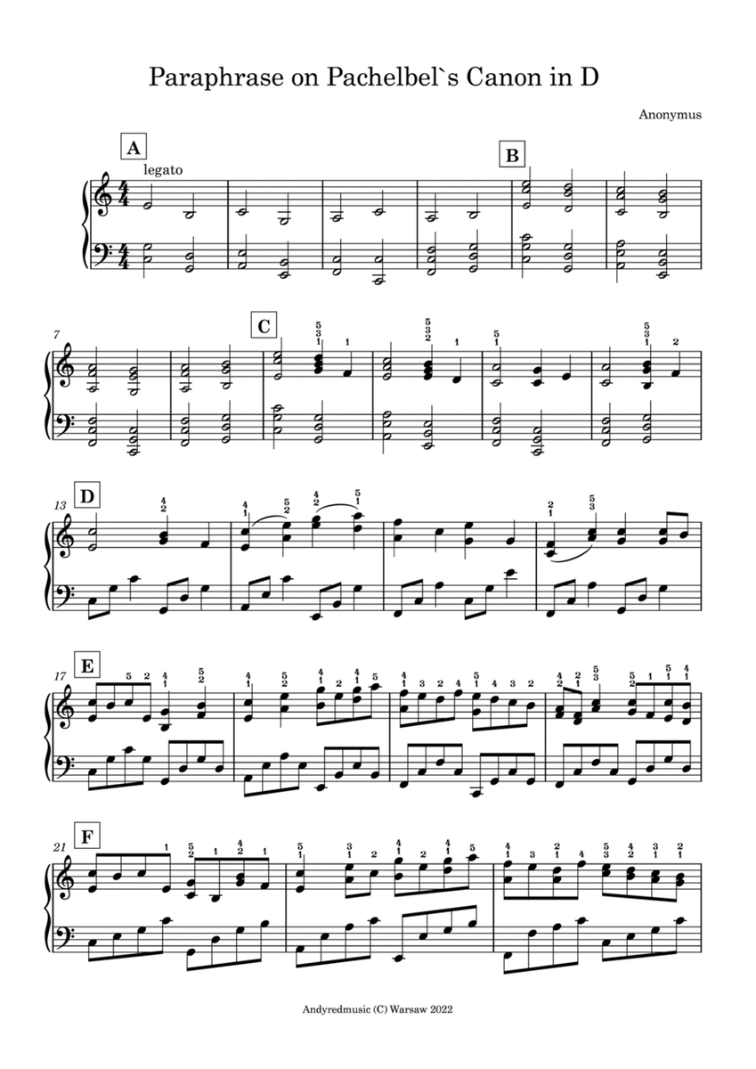 Canon in D - Piano Variations image number null