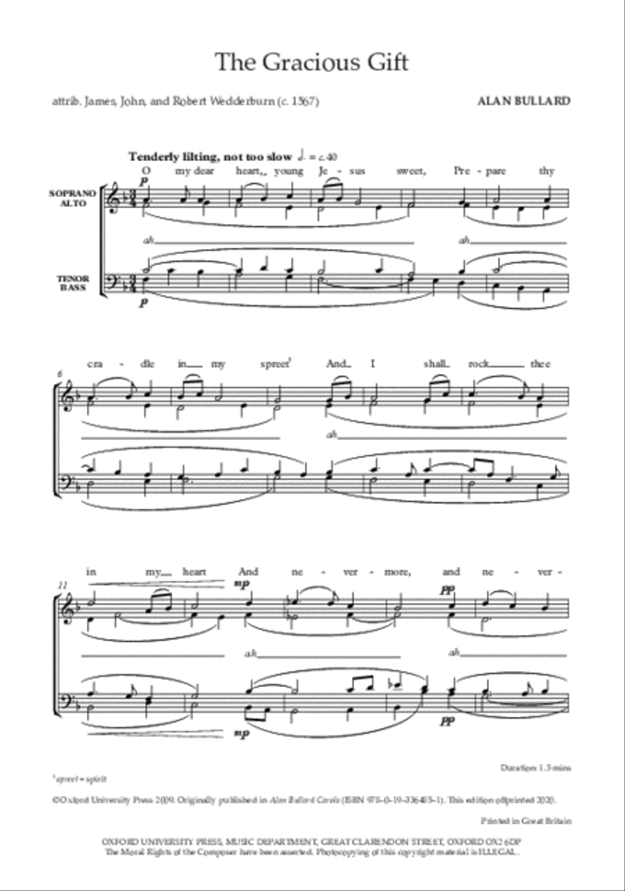The Gracious Gift 4-Part scores gallery preview page 2