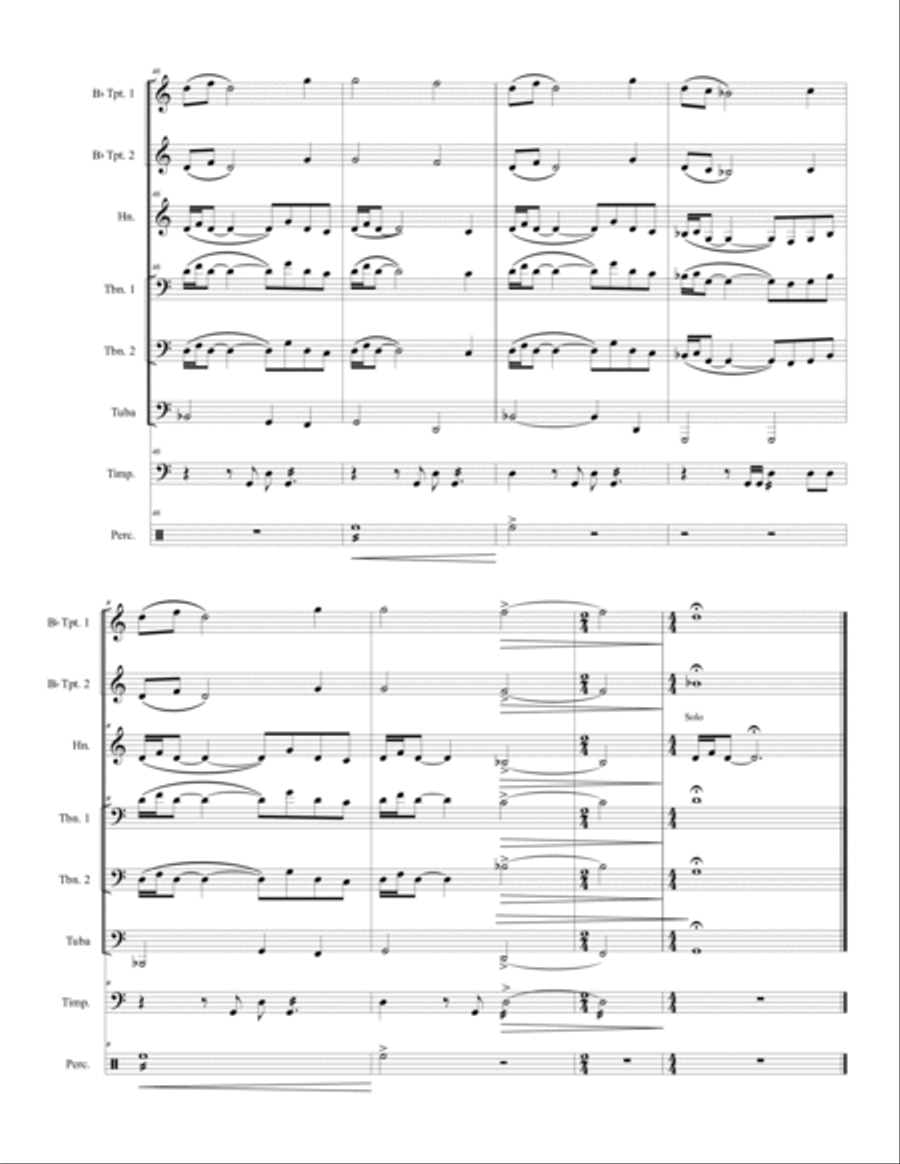 Preamble for brass and percussion Horn scores gallery preview page 6