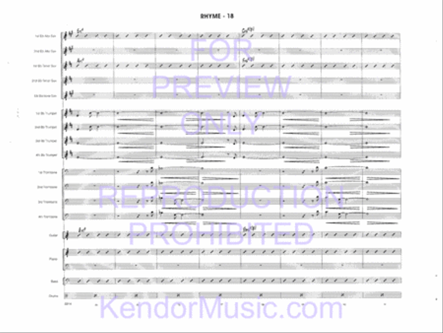 Rhyme (Full Score) Rhyme (Full Score) Jazz Ensemble scores gallery preview page 20
