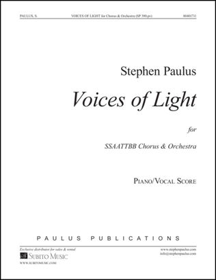 Book cover for Voices of Light (vocal score)