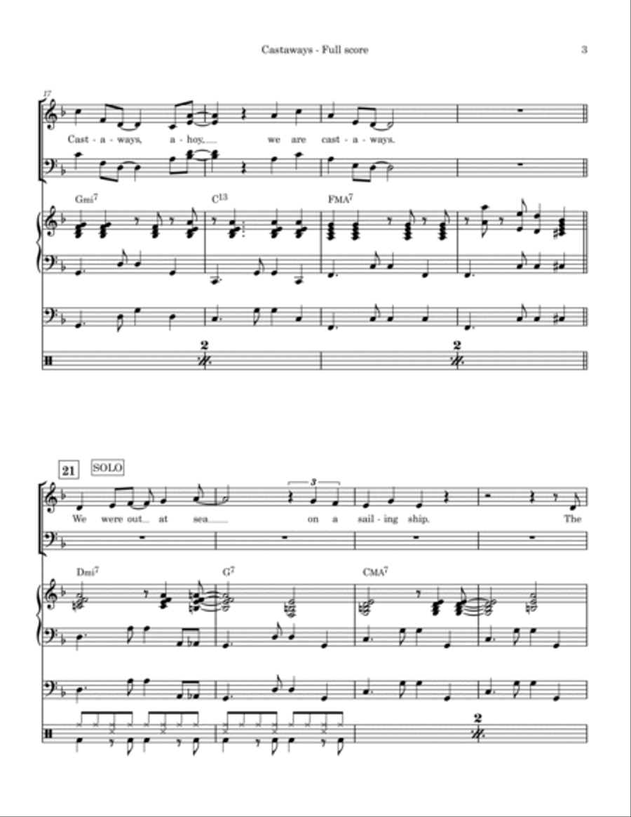 Castaways Castaways 4-Part scores gallery preview page 3