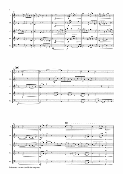 Träumerei - romantic Masterpiece by R.Schumann - Wind Quintet image number null