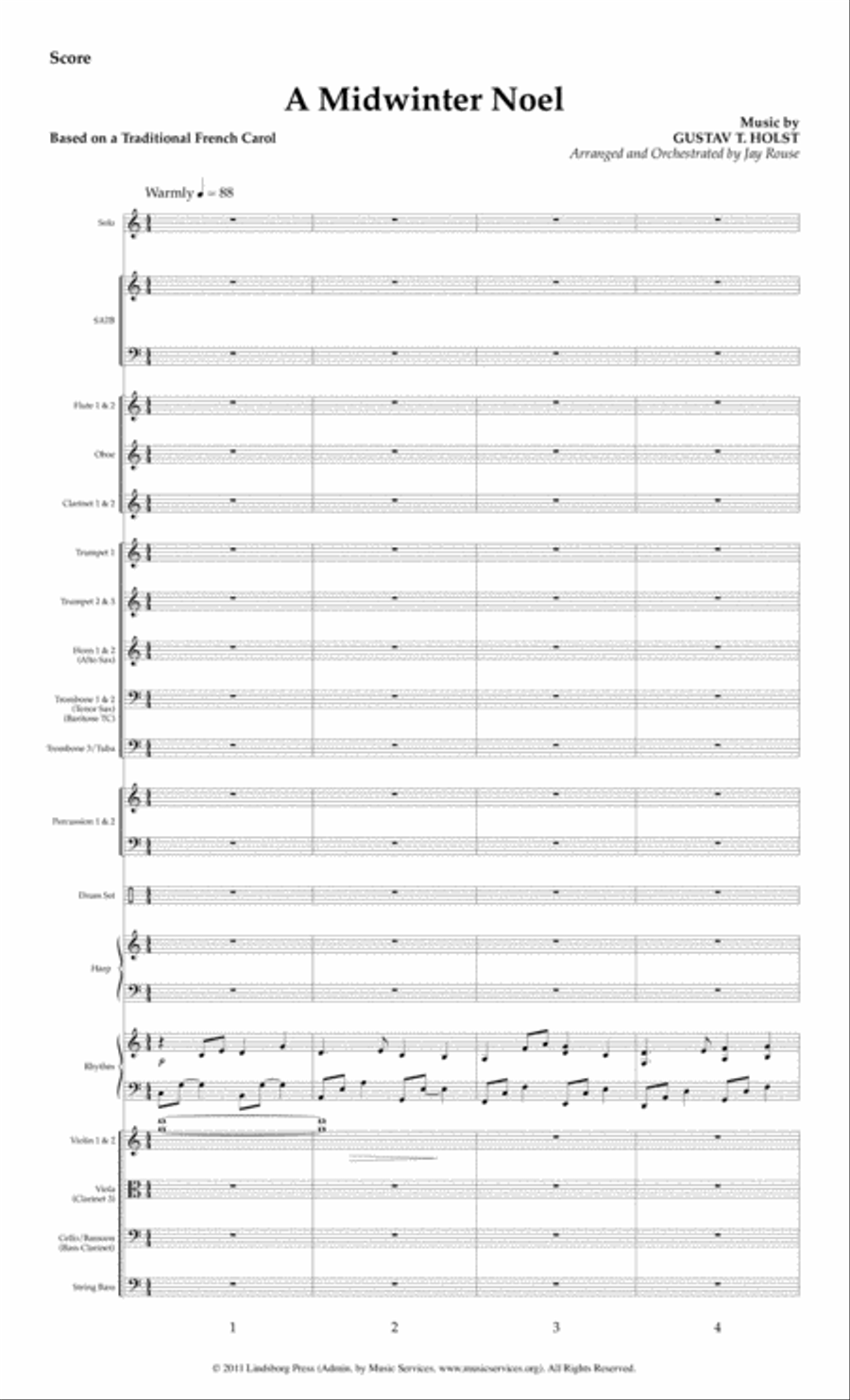 A Midwinter Noel - Orchestral Score and Parts Choir scores gallery preview page 4