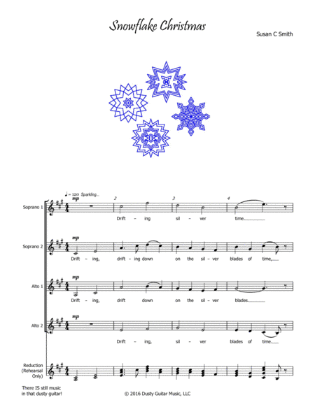 Snowflake Christmas SSAA A Capella image number null