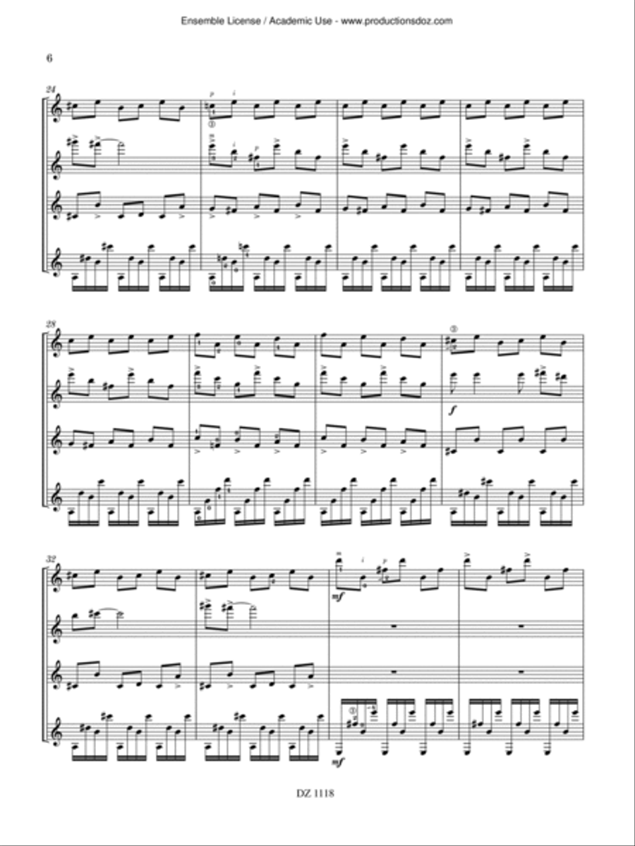 Le jardin merveilleux Le jardin merveilleux Guitar Ensemble scores gallery preview page 6