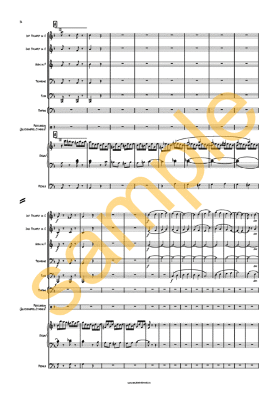 Symphony no. 1 opus 42 for Organ and Orchestra Organ scores gallery preview page 11