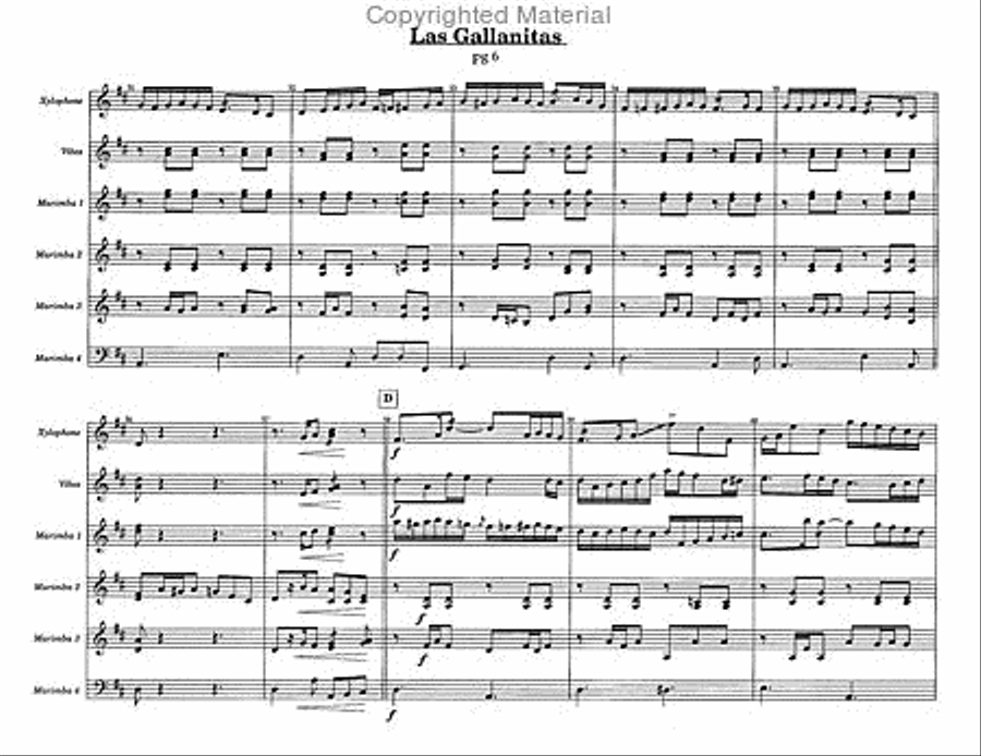 Las Gallanitas Las Gallanitas Percussion Ensemble scores gallery preview page 3