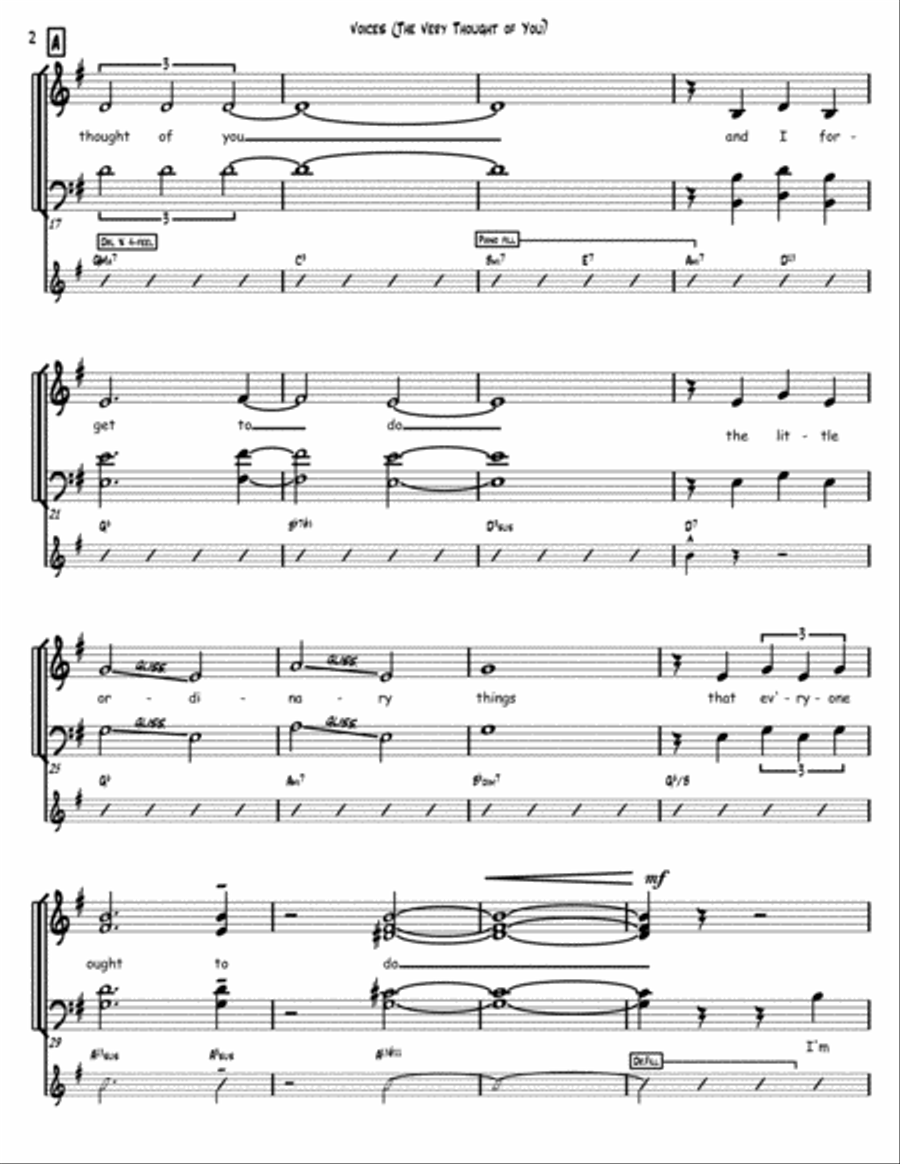 The Very Thought Of You Choir scores gallery preview page 2