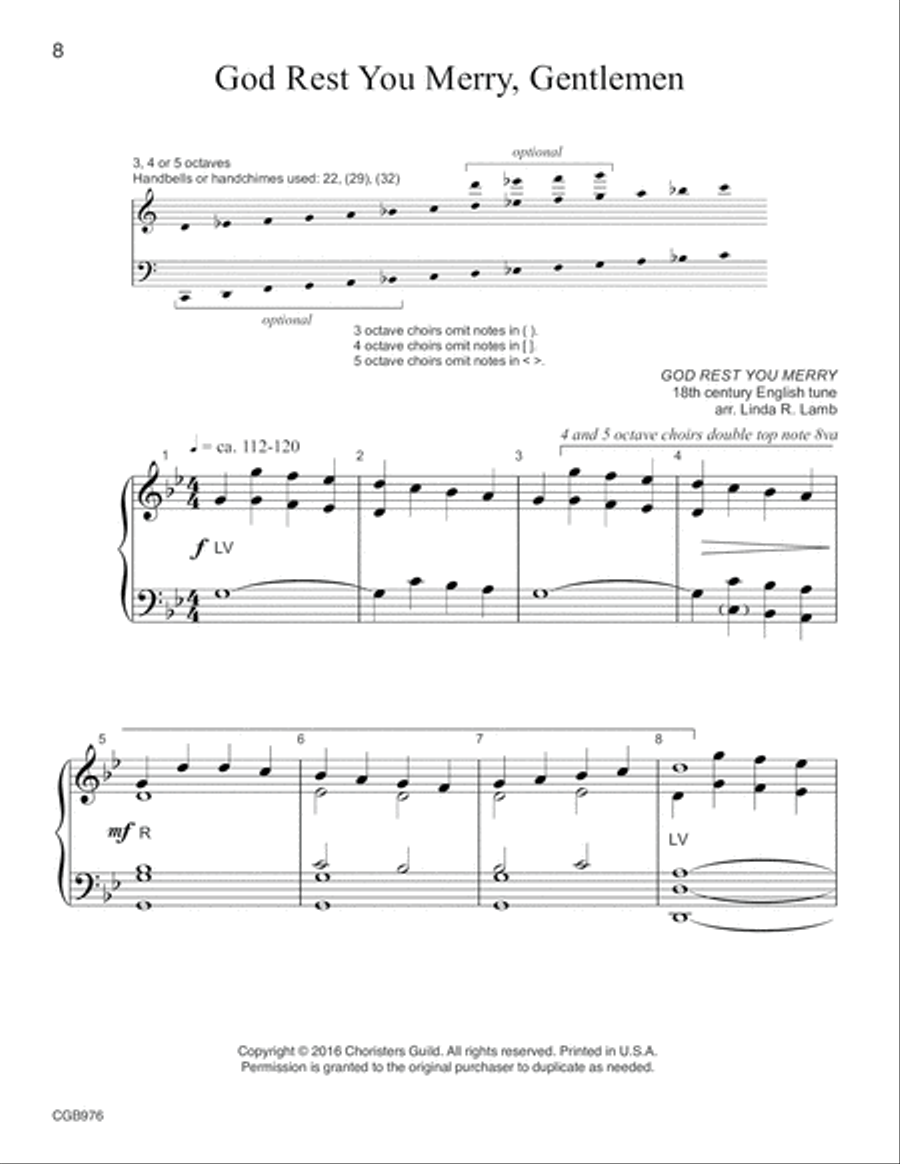 Come and Adore (3, 4 or 5 octaves) 5-Octaves scores gallery preview page 6