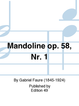 Book cover for Mandoline op. 58, Nr. 1