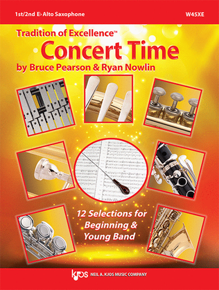 Book cover for Tradition Of Excellence: Concert Time, Eb Alto Sax