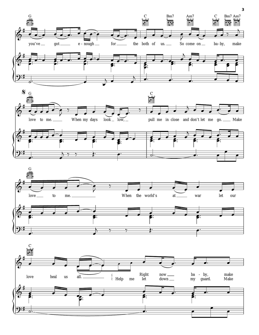 1+1 Piano, Vocal, Guitar scores gallery preview page 3