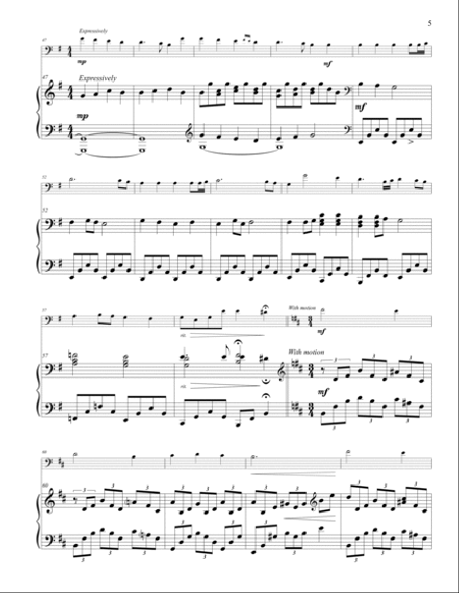 Star of Wonder: Medley of We Three Kings and Joy to the World (Cello Solo) Piano scores gallery preview page 5