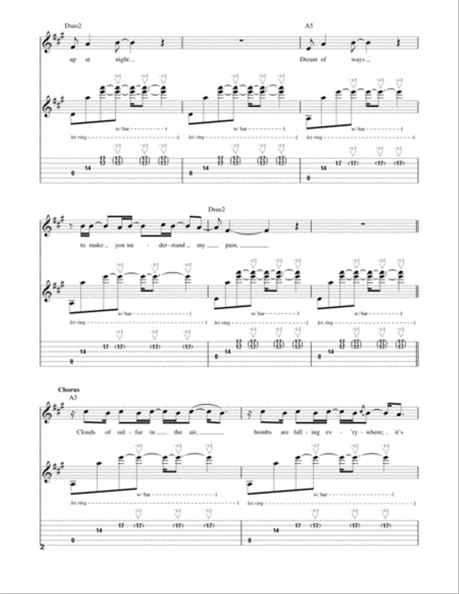 Heartbreak Warfare Electric Guitar scores gallery preview page 2