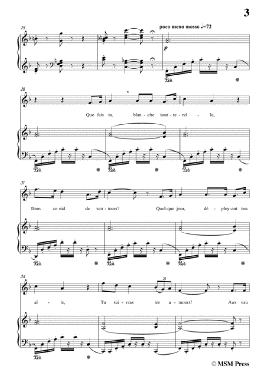 Gounod-Que fais tu,blanche tourterelle,from 'Roméo et Juliette',in F Major,for Voice and Piano image number null