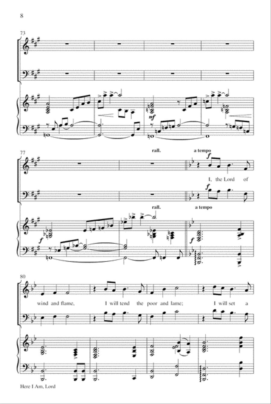 Here I Am, Lord Choir scores gallery preview page 9