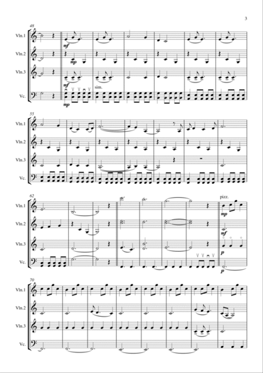 A Thousand Years String Quartet scores gallery preview page 4