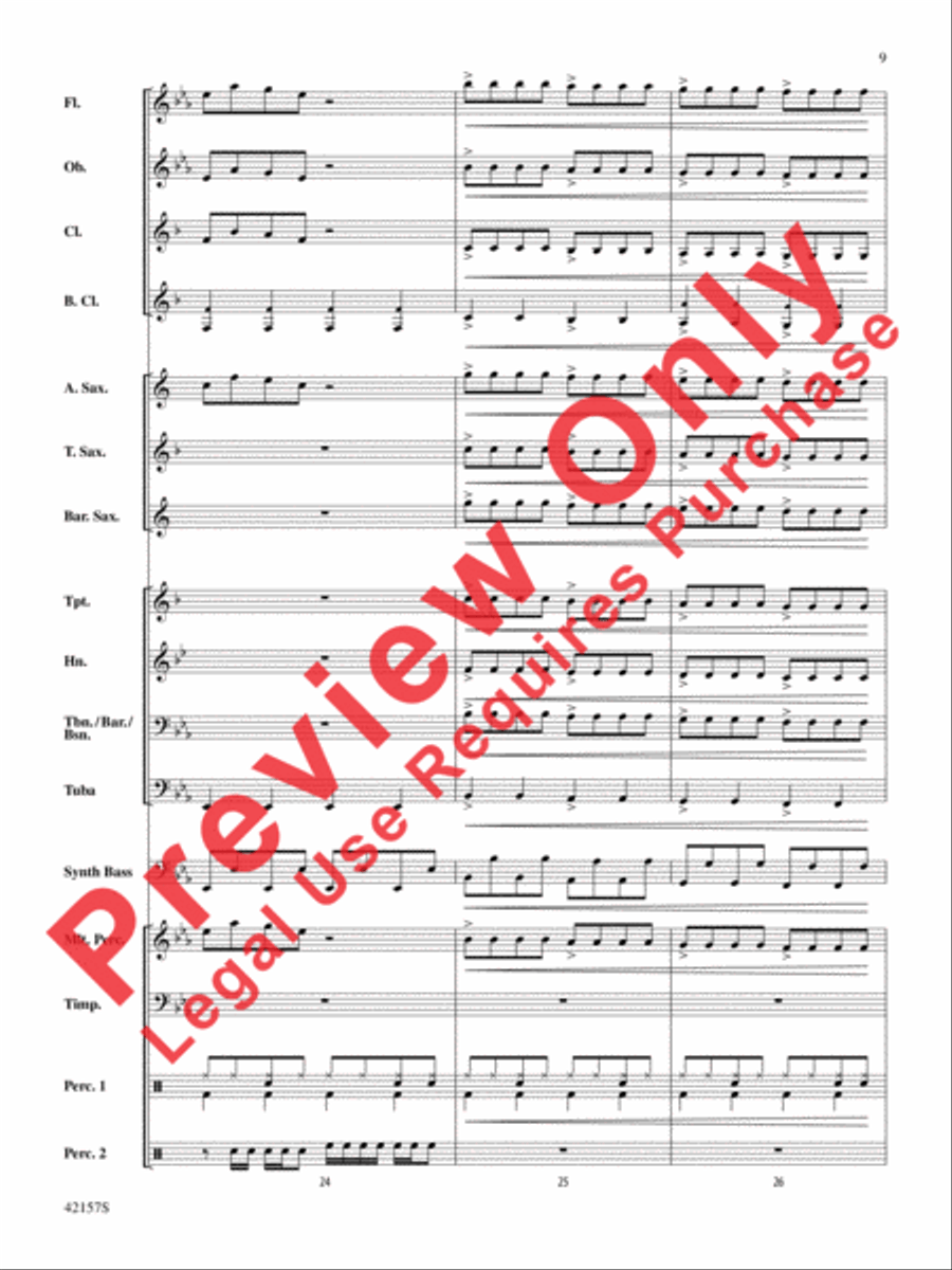 Funkytown Concert Band scores gallery preview page 9