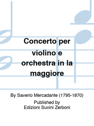 Concerto per violino e orchestra in la maggiore