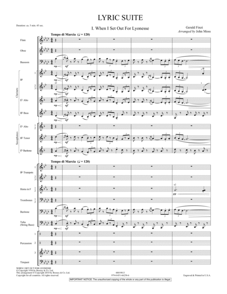 Lyric Suite - Conductor Score (Full Score)