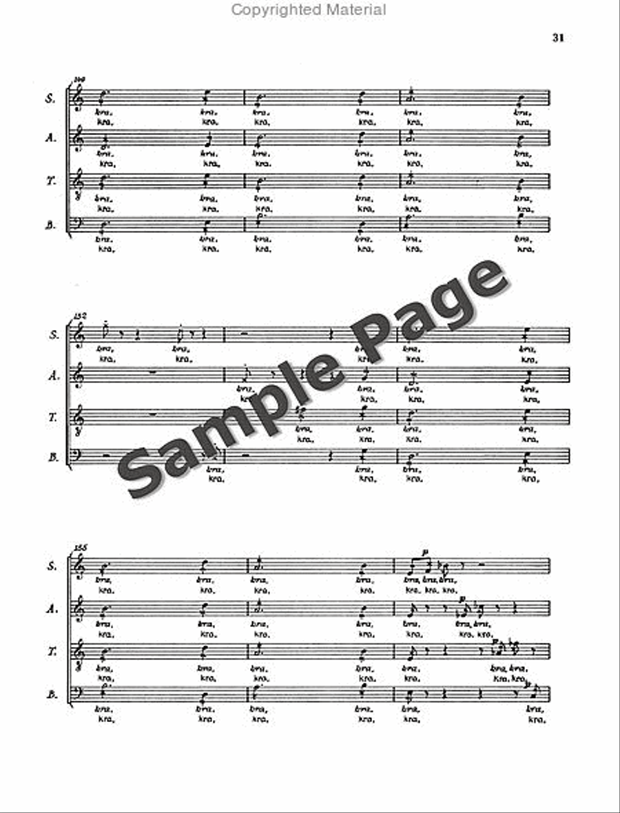 Henze Moralities(1967) Chor.score 4-Part scores gallery preview page 34