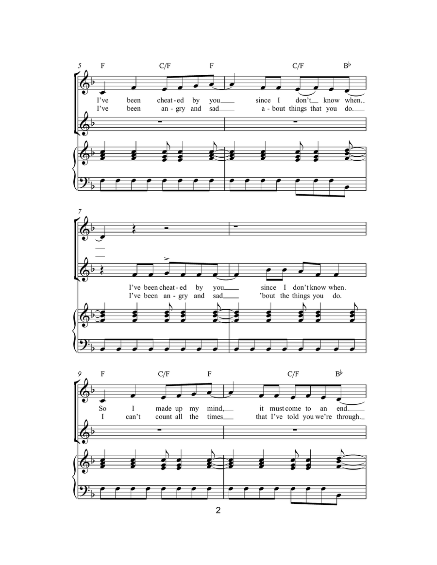 Mamma Mia (arr. Rick Hein) 2-Part scores gallery preview page 2