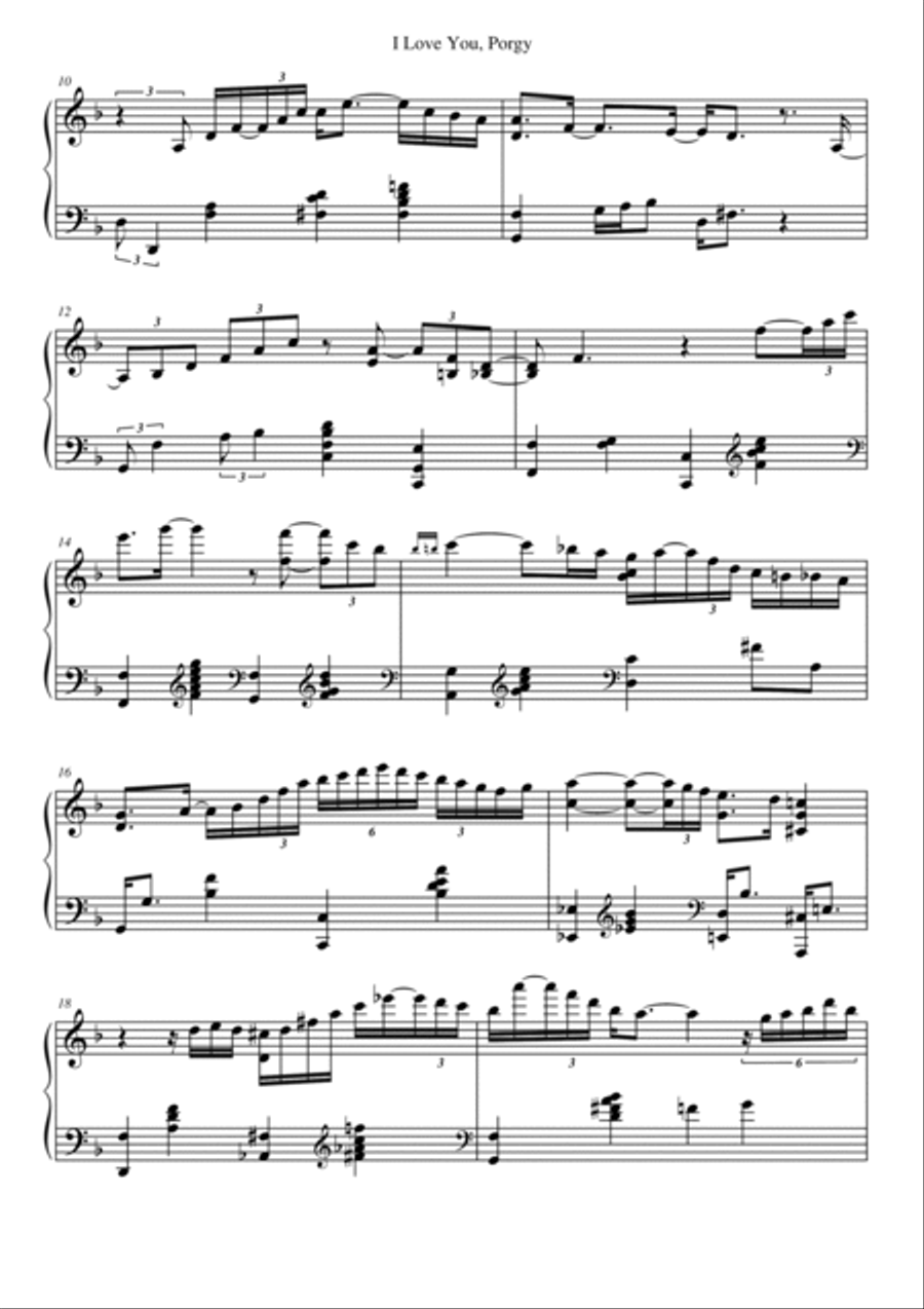 I Loves You, Porgy Piano Solo scores gallery preview page 2