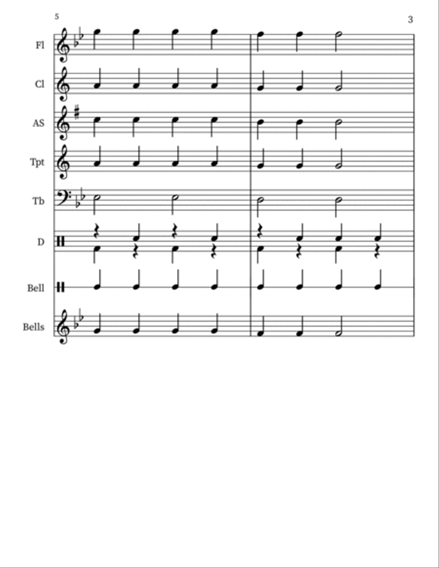 Jolly Old St. Nicholas Jolly Old St. Nicholas Concert Band scores gallery preview page 3