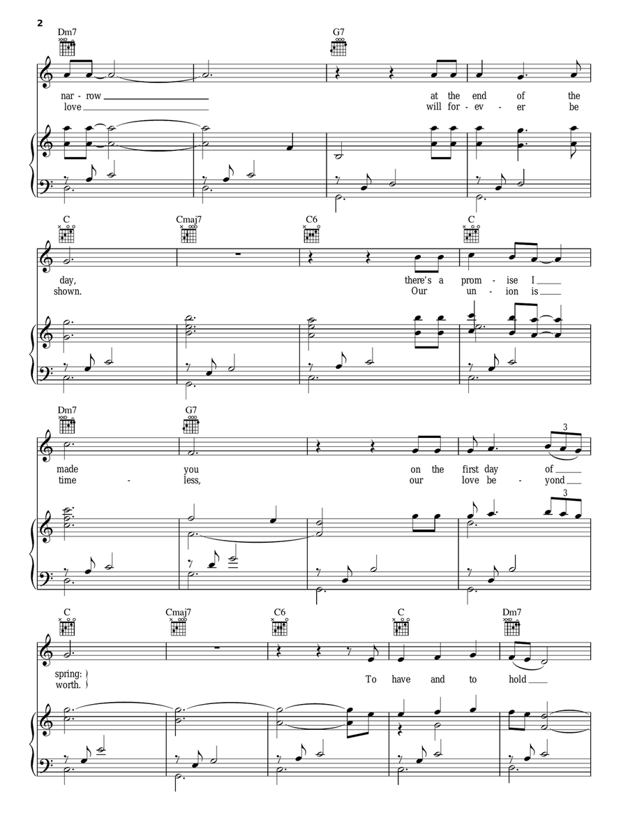 To Have And To Hold Piano, Vocal, Guitar scores gallery preview page 2