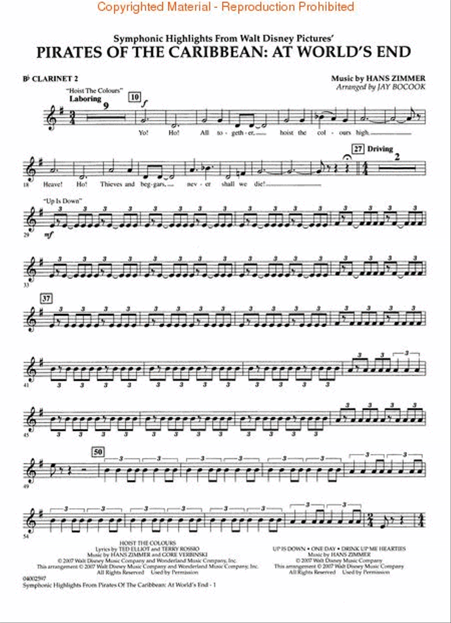 Pirates of the Caribbean: At World's End (Symphonic Highlights) Concert Band scores gallery preview page 5