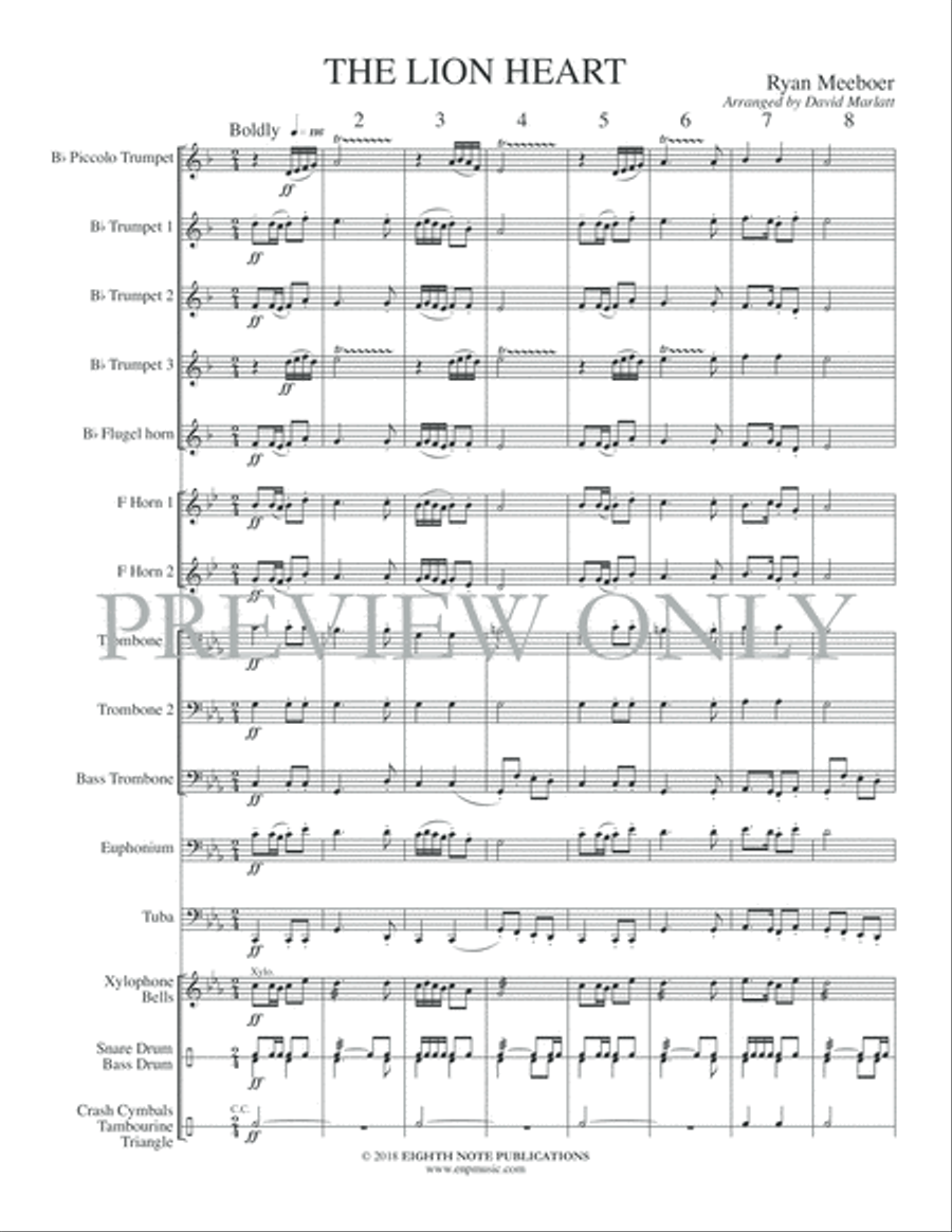 The Lion Heart Small Ensemble scores gallery preview page 3
