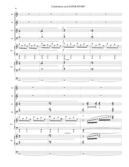 Celebration on EASTER HYMN (chorus & keyboards score)