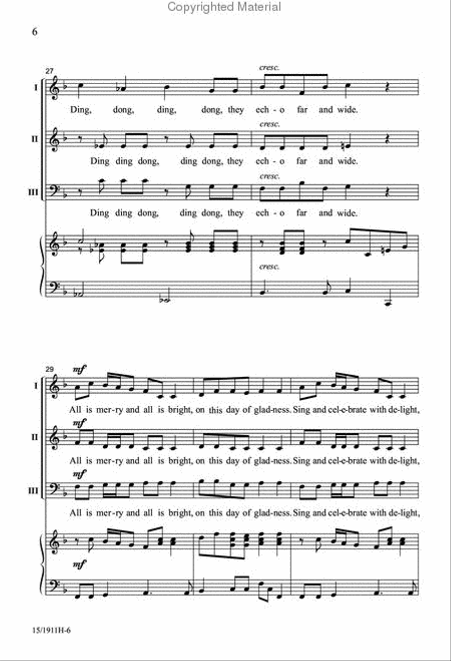 All is Merry and All is Bright 3-Part scores gallery preview page 7