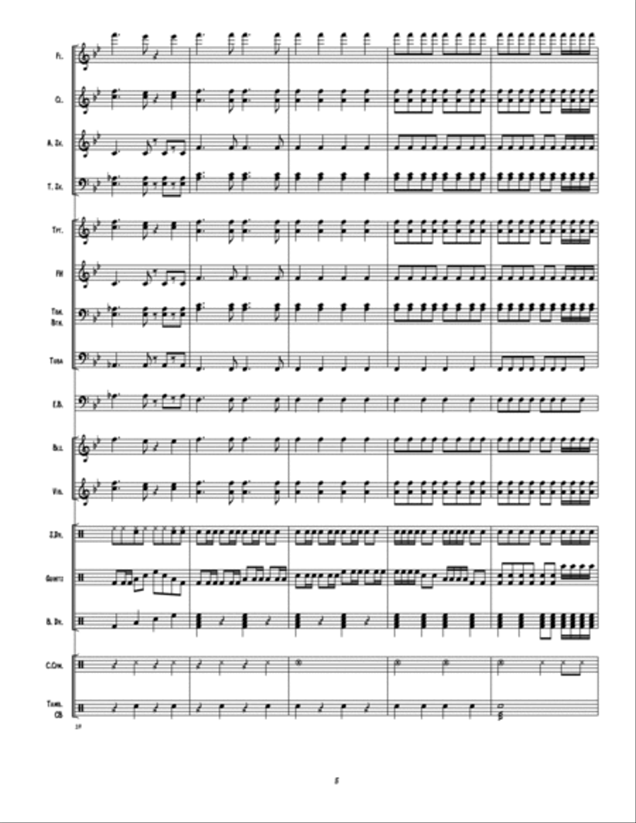 Gangnam Style Marching Band scores gallery preview page 5